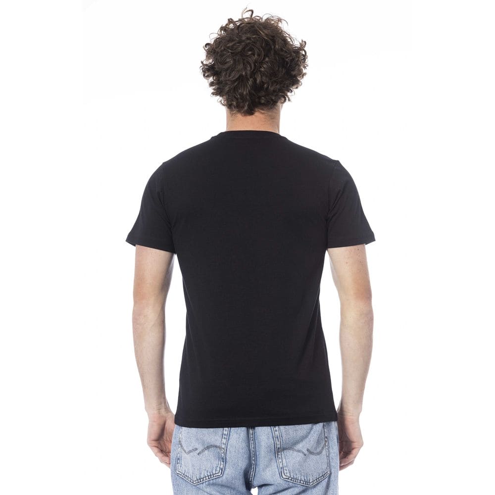 Camiseta de algodón negra Cavalli Class