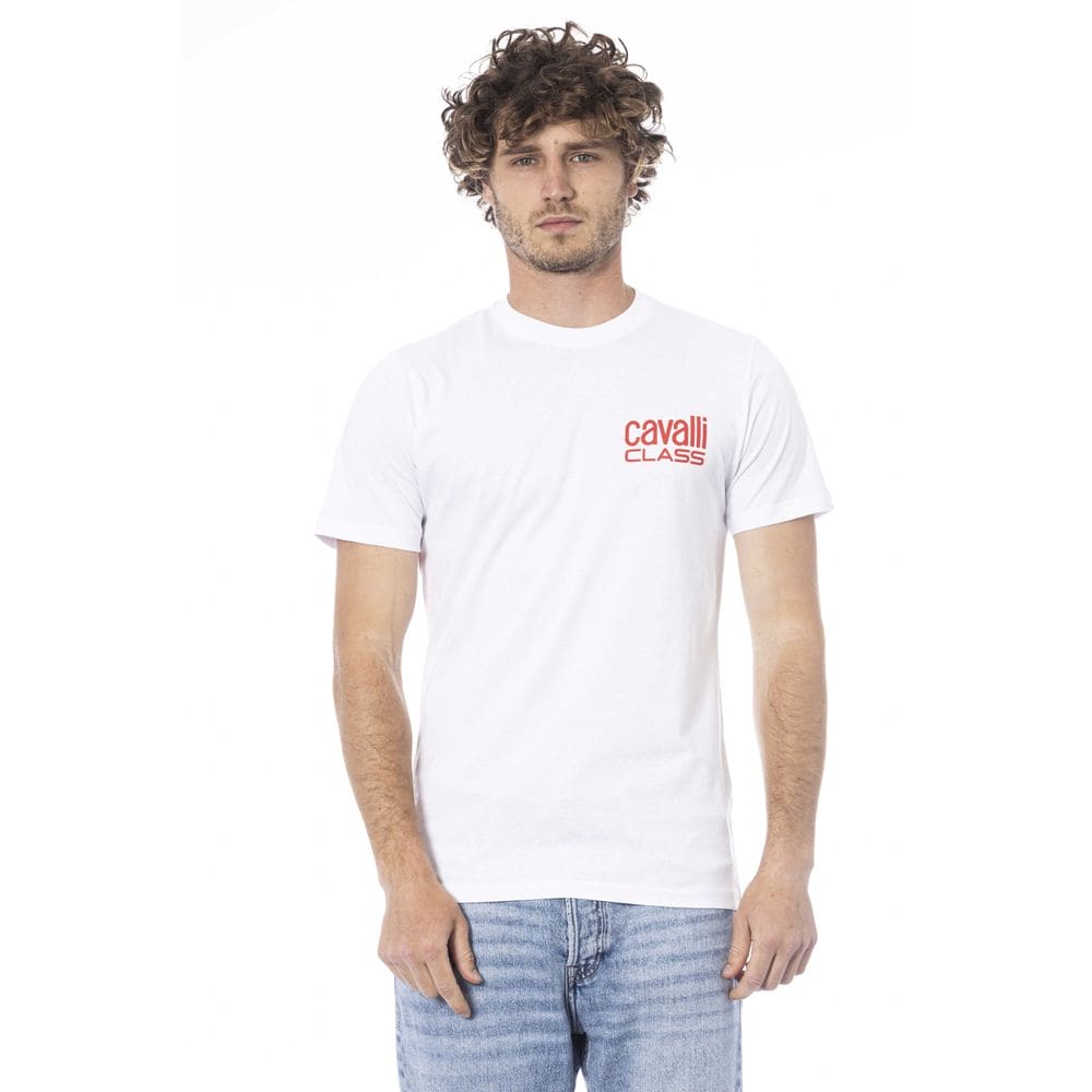 T-shirt en coton blanc de classe Cavalli