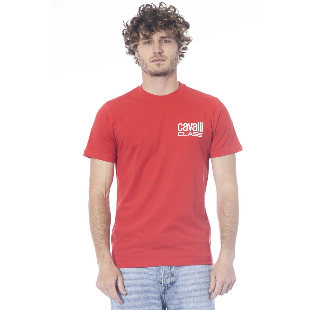 Camiseta de algodón roja de la clase Cavalli