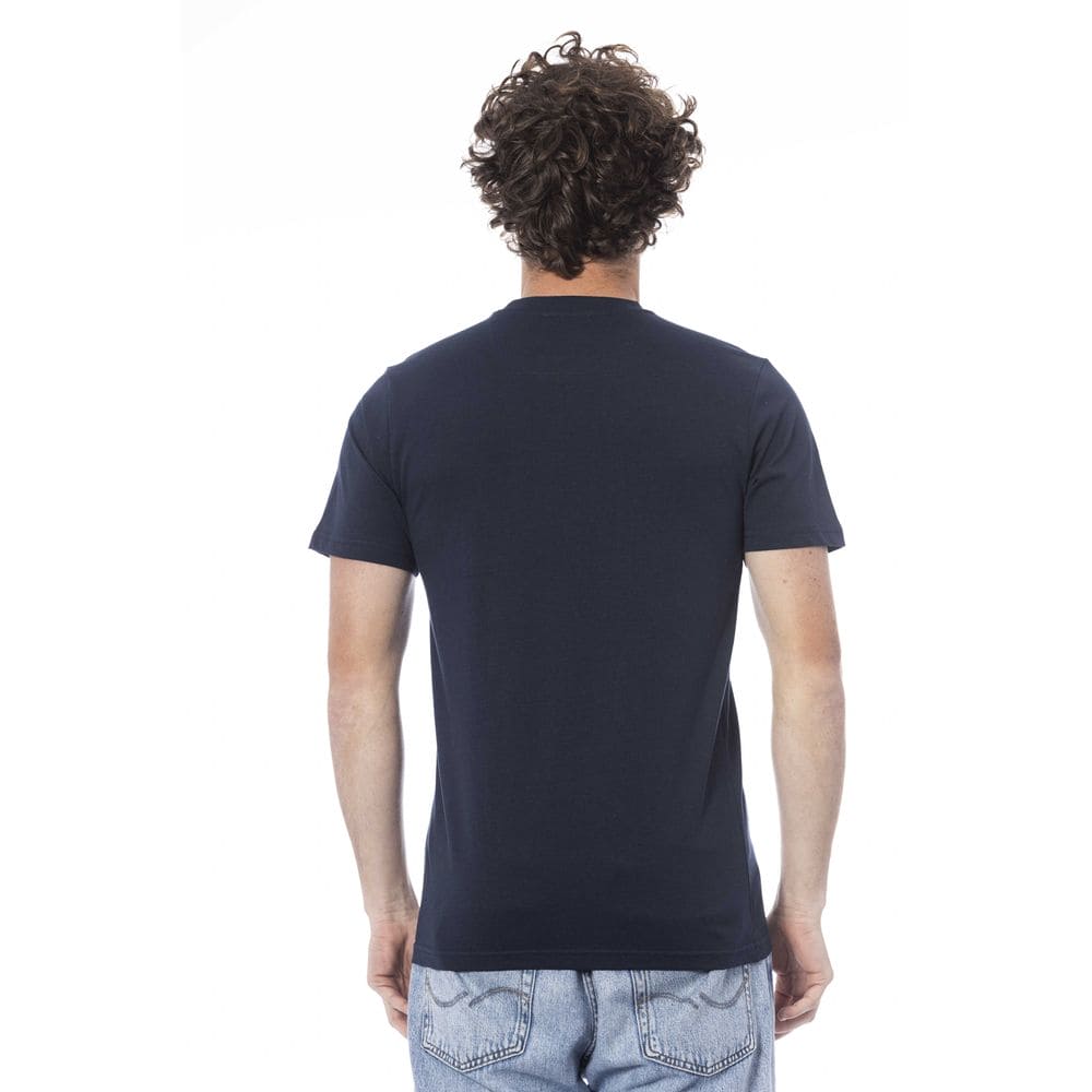 Camiseta de algodón azul Cavalli Class