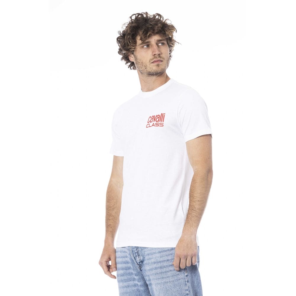 T-shirt en coton blanc de classe Cavalli