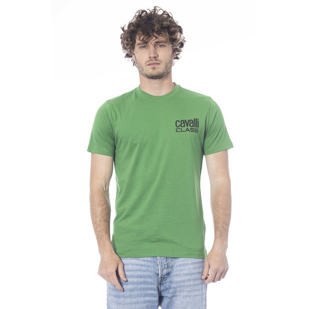 T-shirt en coton vert Cavalli Class