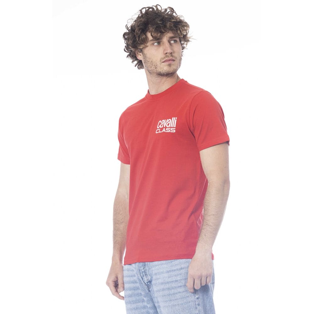 Camiseta de algodón roja de la clase Cavalli