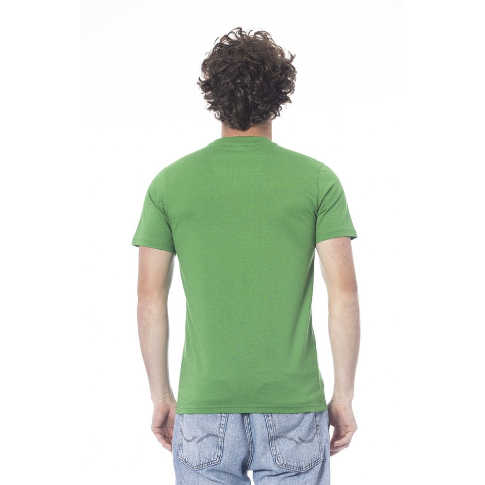 Camiseta de algodón verde Cavalli Class