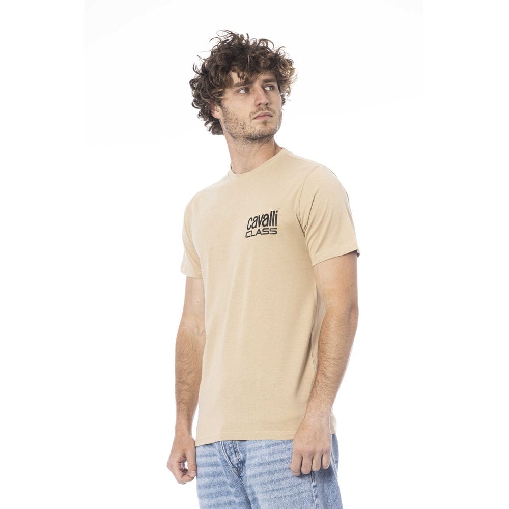 T-shirt en coton beige Cavalli Class