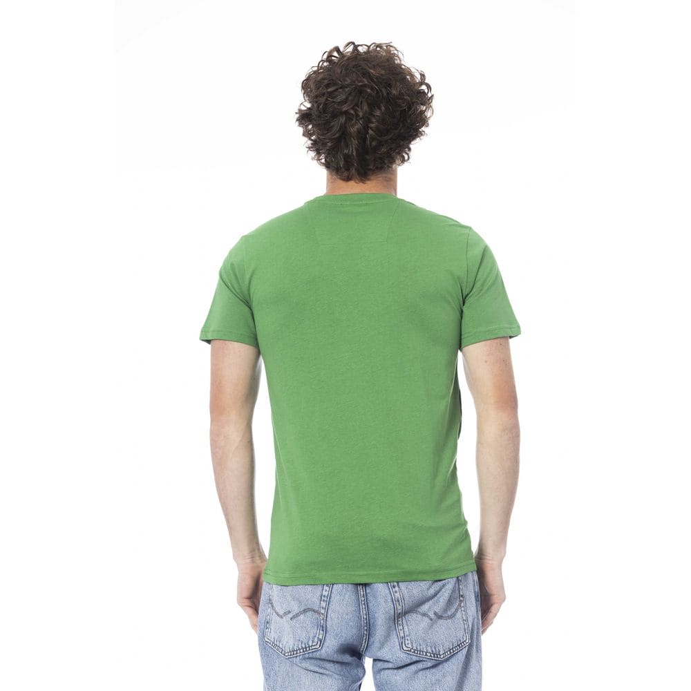 Camiseta de algodón verde Cavalli Class