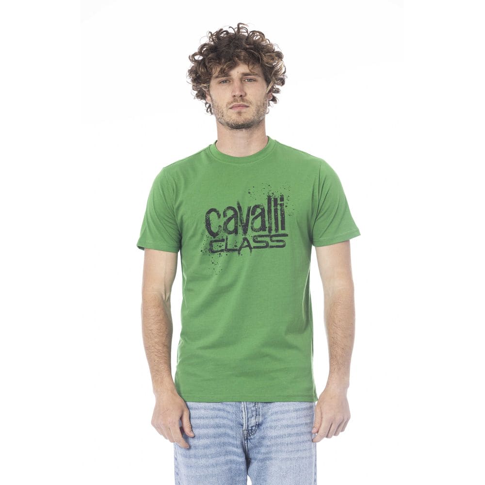 T-shirt en coton vert Cavalli Class