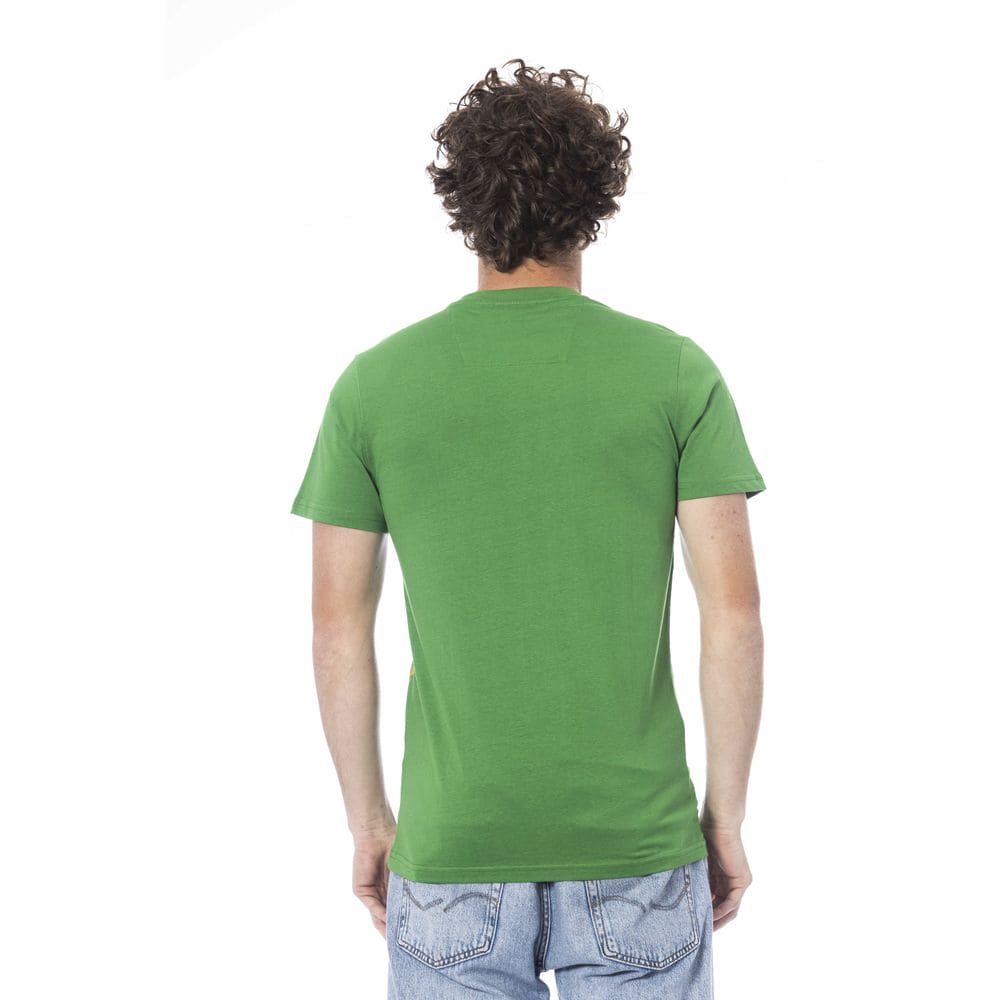 Camiseta de algodón verde Cavalli Class