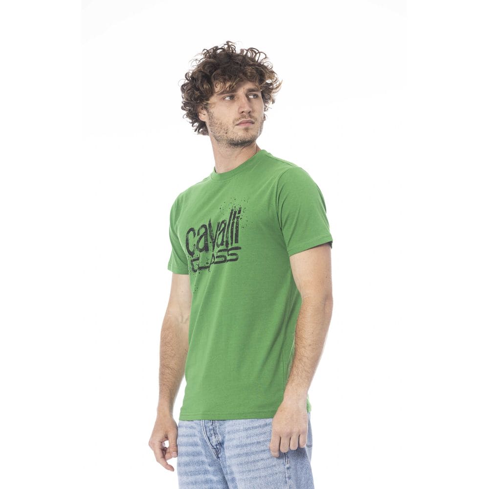 T-shirt en coton vert Cavalli Class