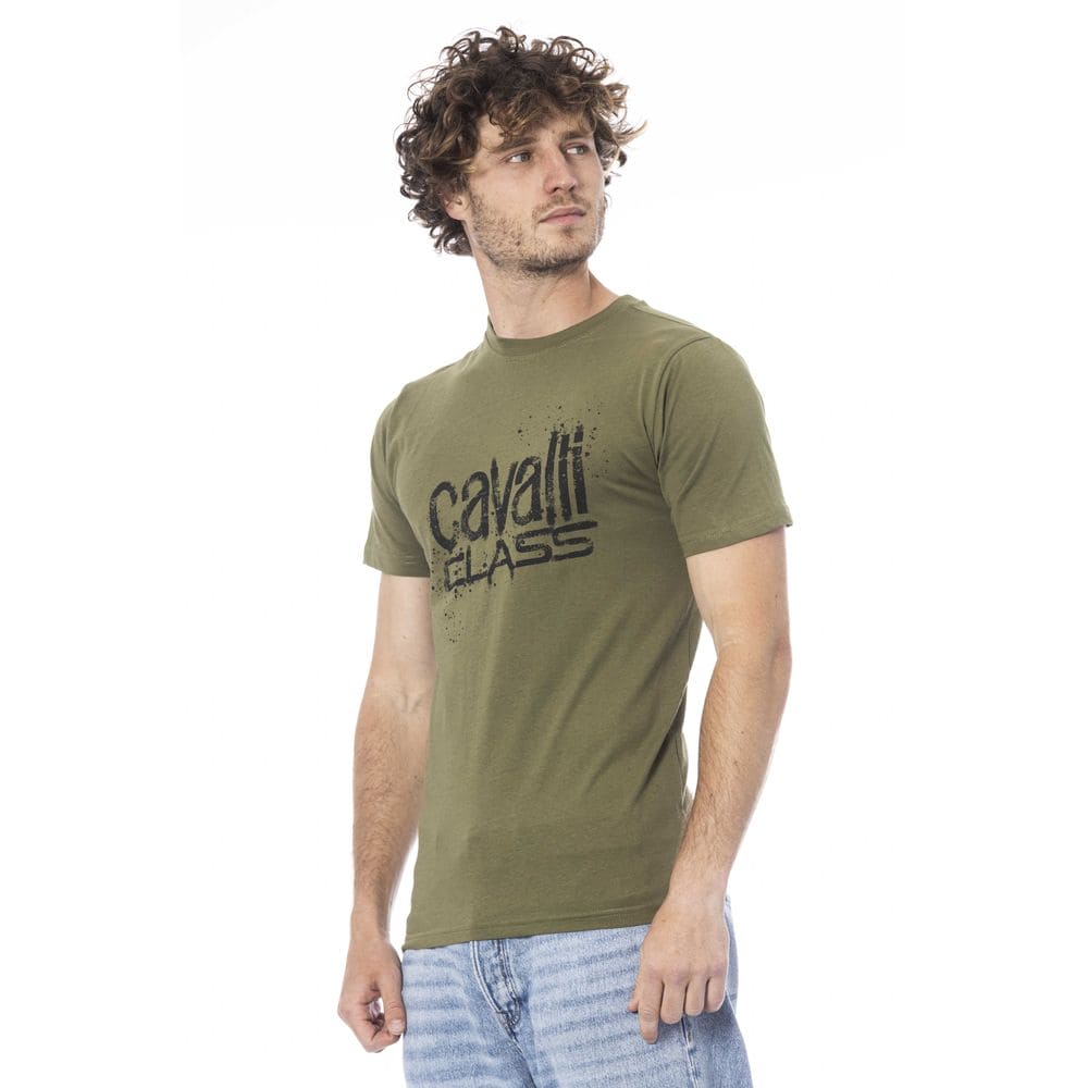 T-shirt en coton vert Cavalli Class