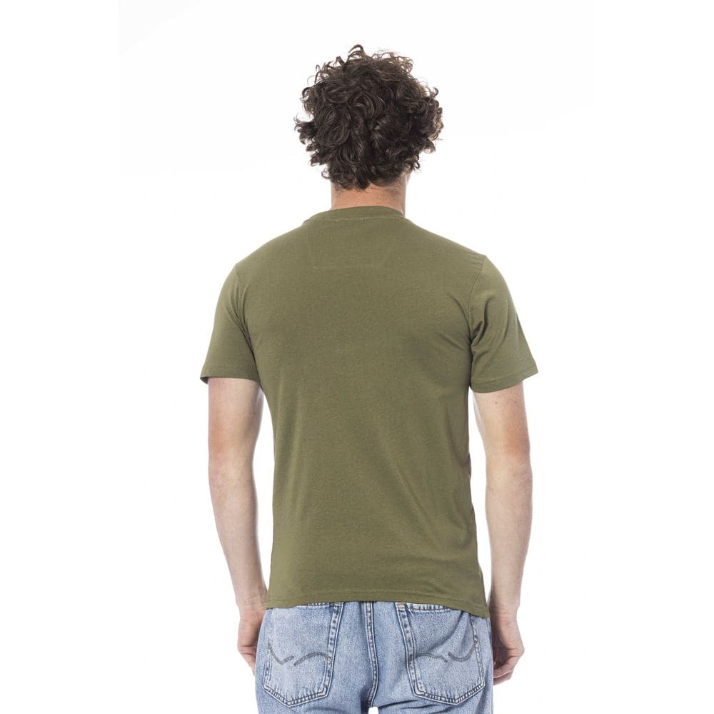 Camiseta de algodón verde Cavalli Class