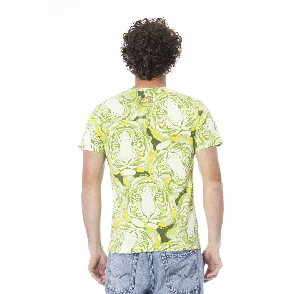 T-shirt en coton vert Cavalli Class