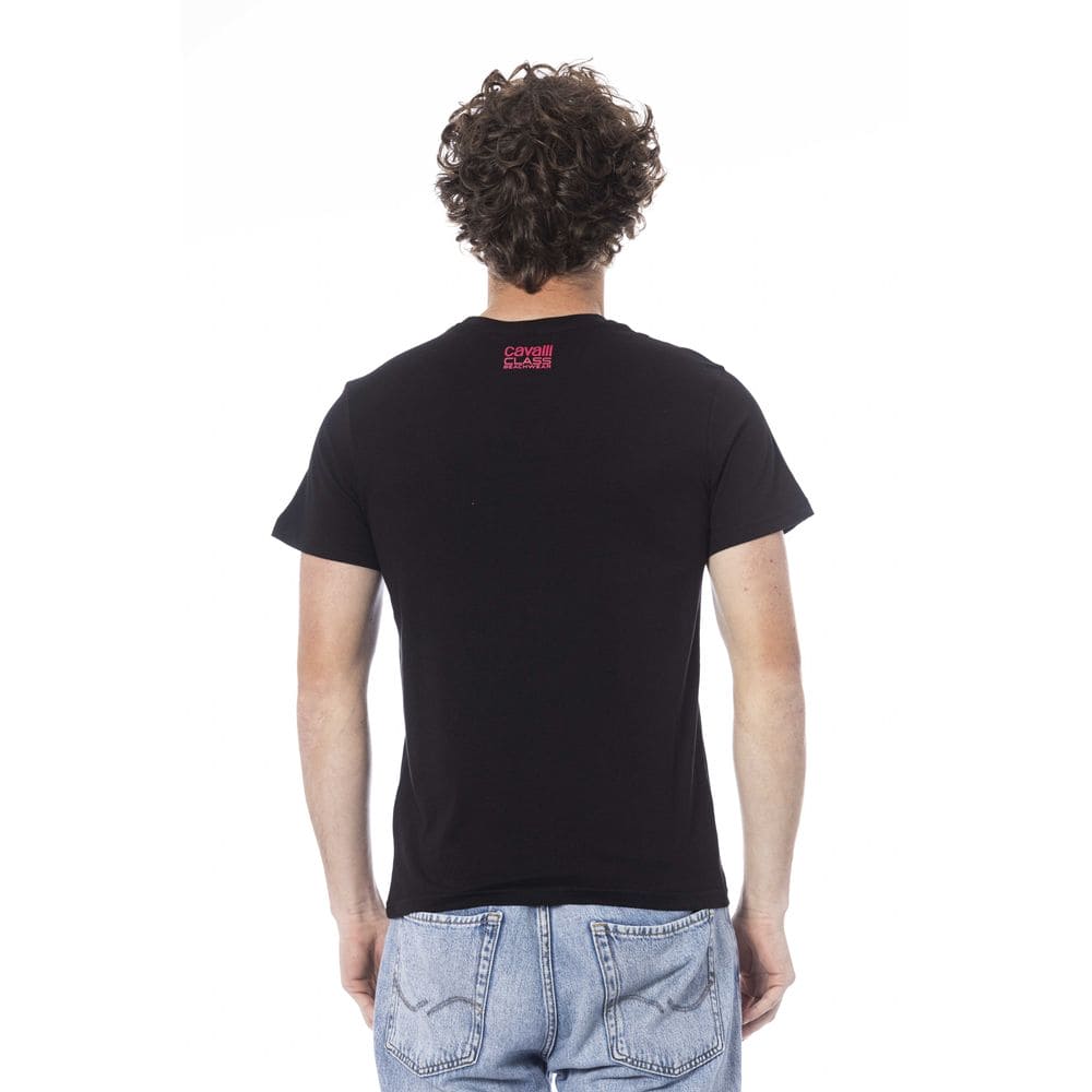 T-shirt en coton noir Cavalli Class