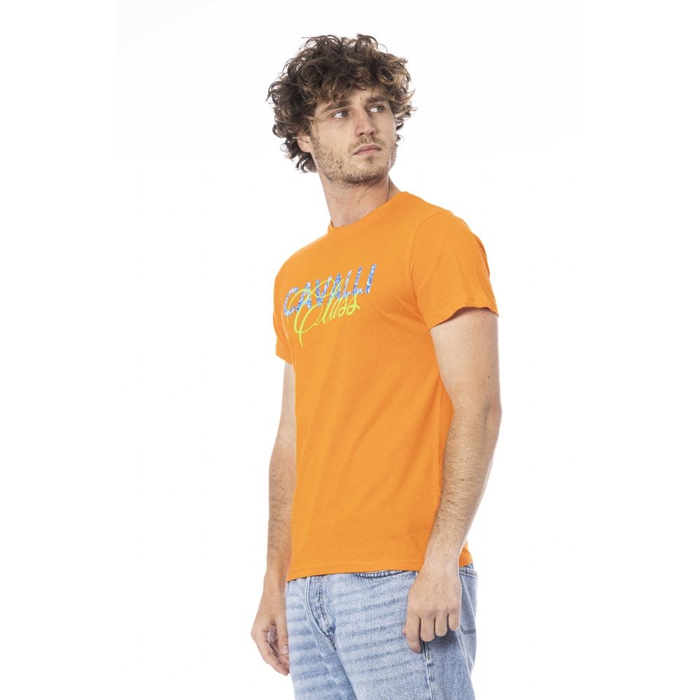 T-shirt en coton orange Cavalli Class