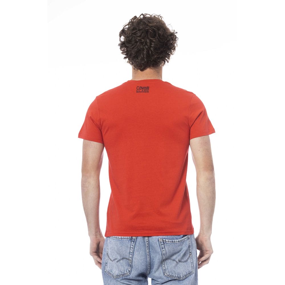 T-shirt en coton rouge Cavalli Class