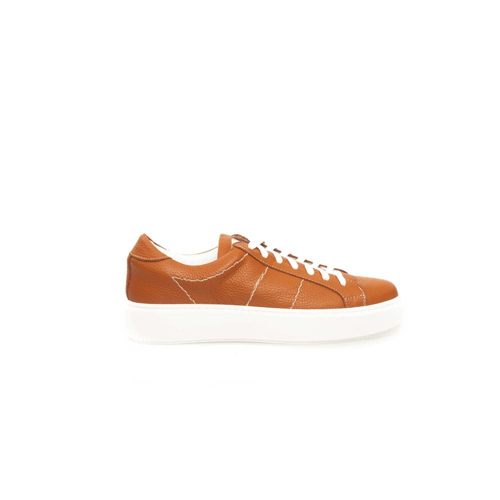 Baskets Cerruti 1881 en cuir de vache orange