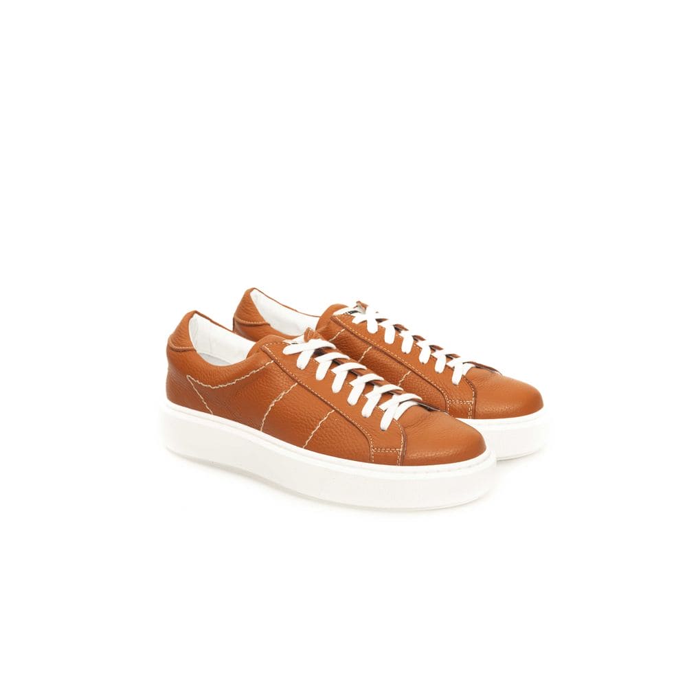 Baskets Cerruti 1881 en cuir de vache orange