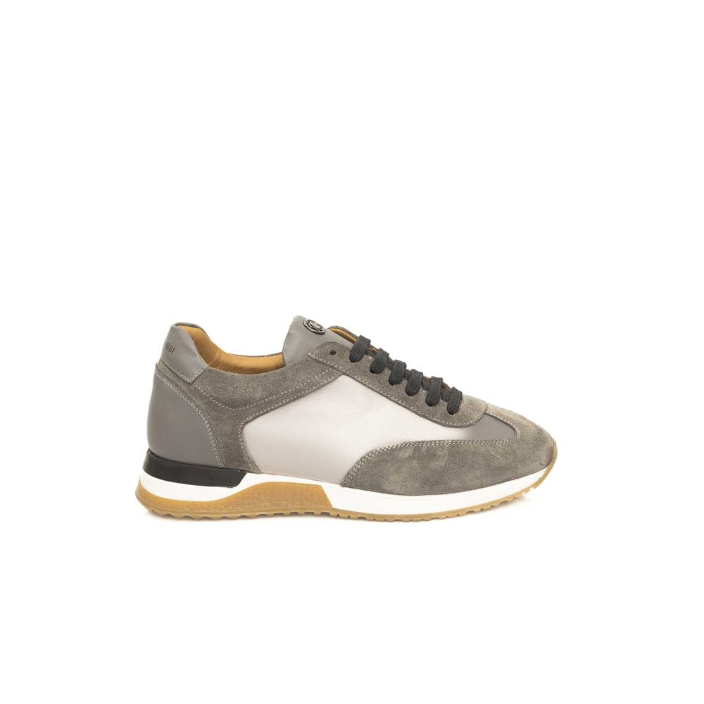 Baskets Cerruti 1881 en cuir de vachette gris