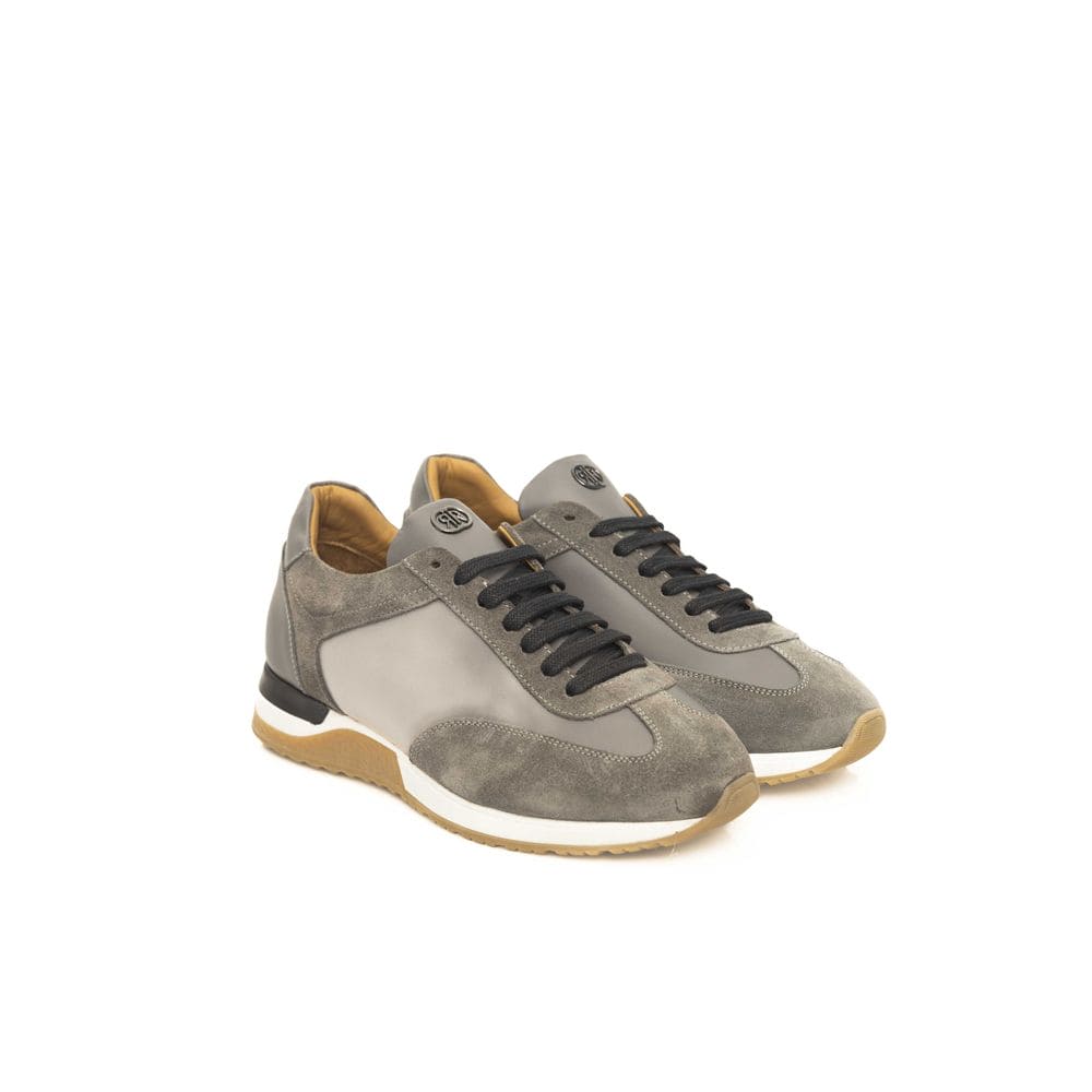 Baskets Cerruti 1881 en cuir de vachette gris