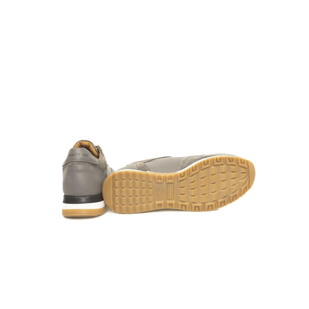 Baskets Cerruti 1881 en cuir de vachette gris