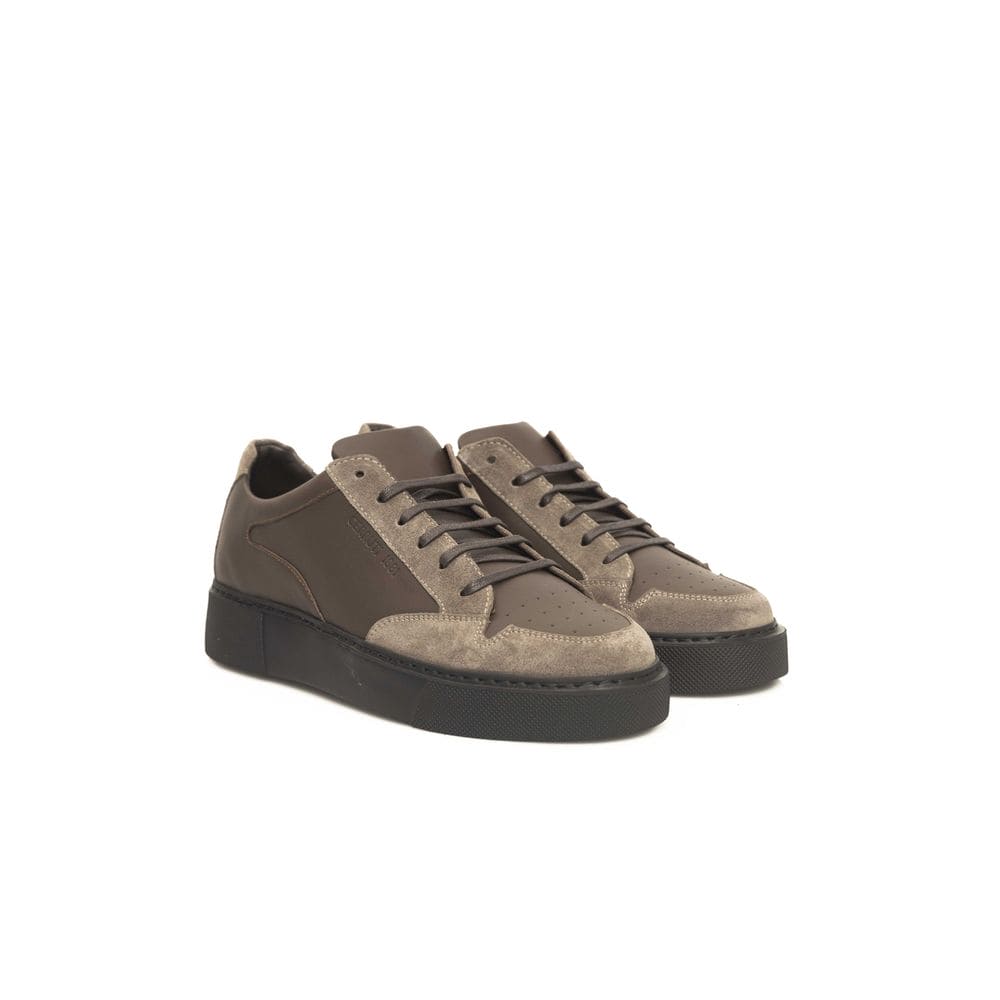 Baskets en cuir de vachette beige Cerruti 1881