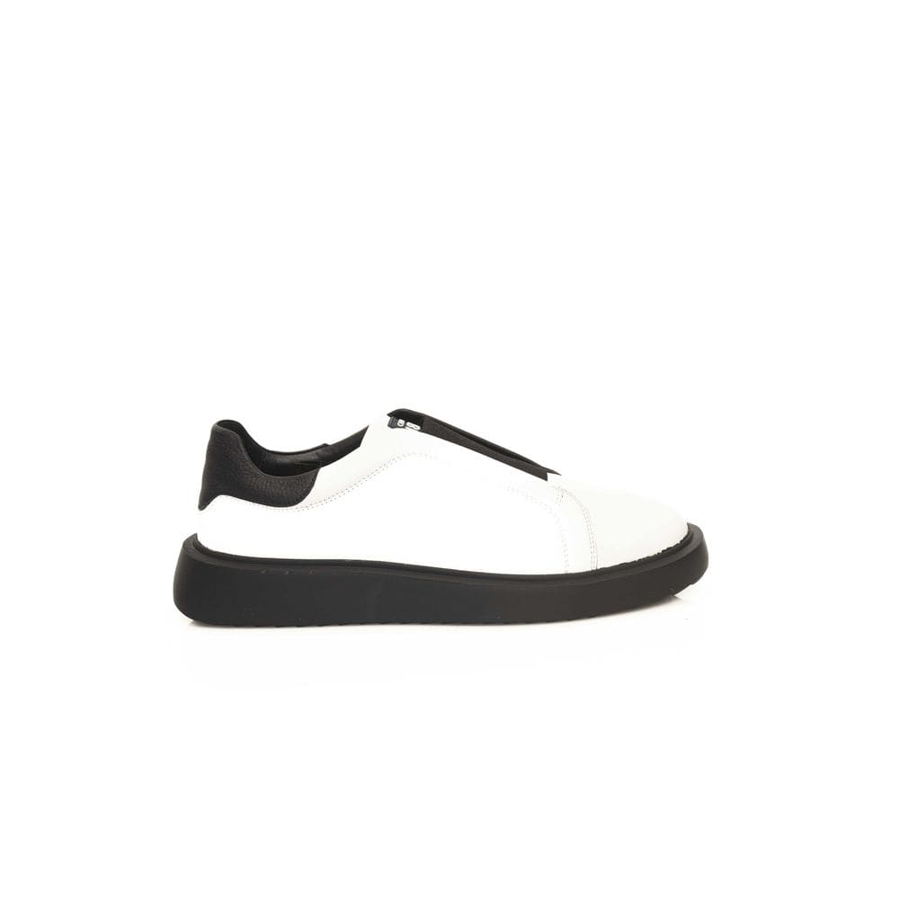 Cerruti 1881 White Leather Men Sneaker