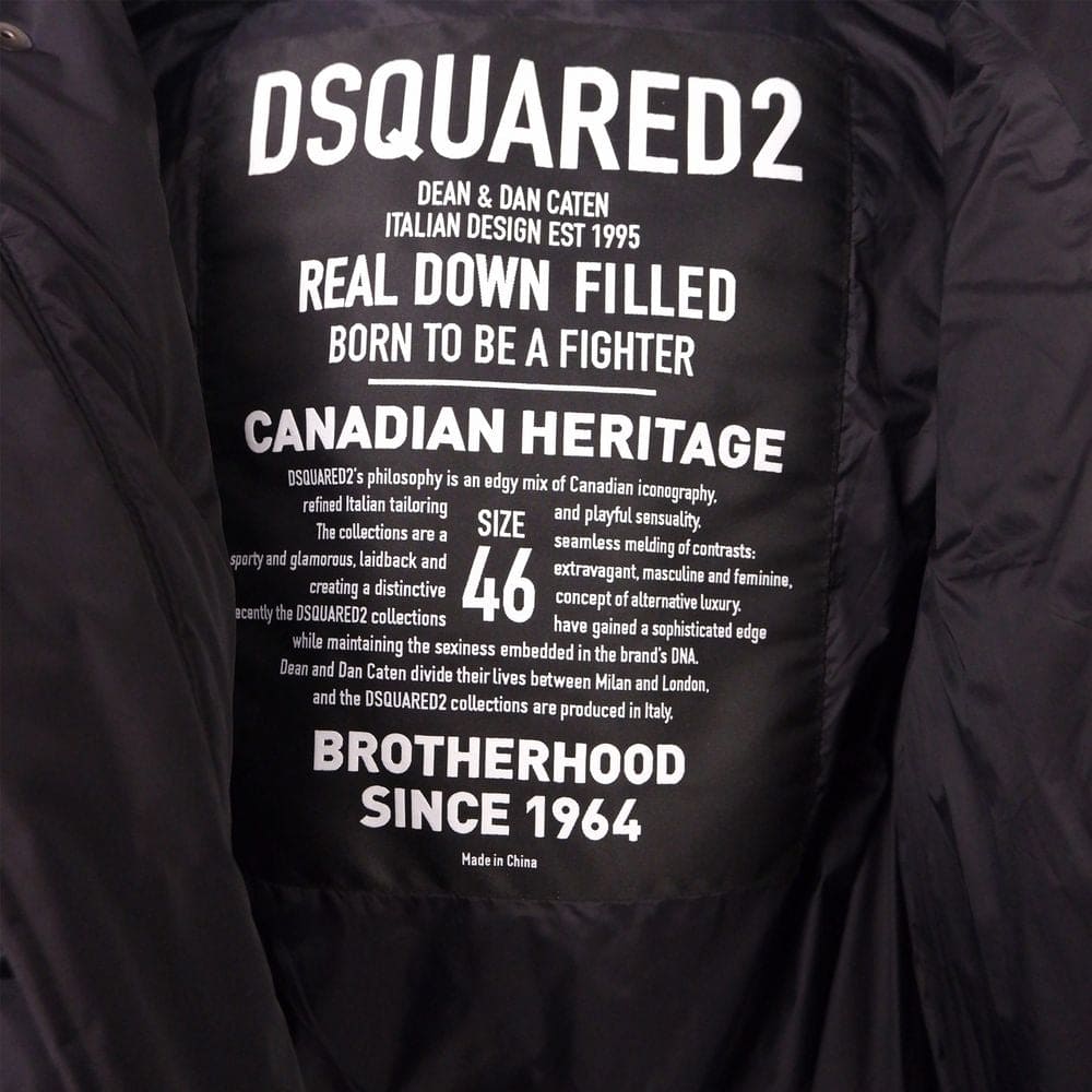 Chaqueta de nailon negra Dsquared²