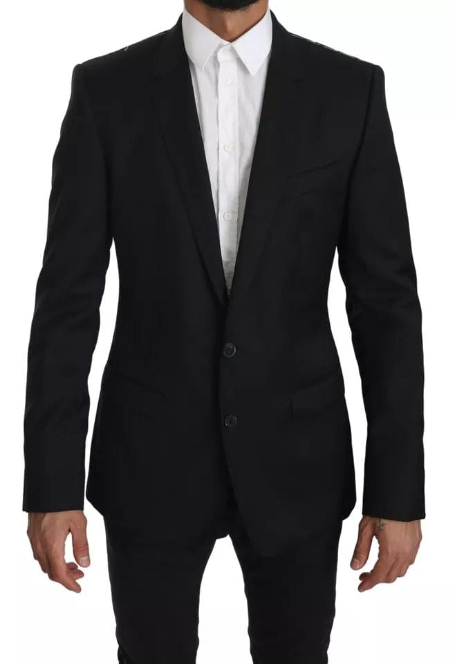 Manteau veste slim noir Dolce &amp; Gabbana Blazer MARTINI