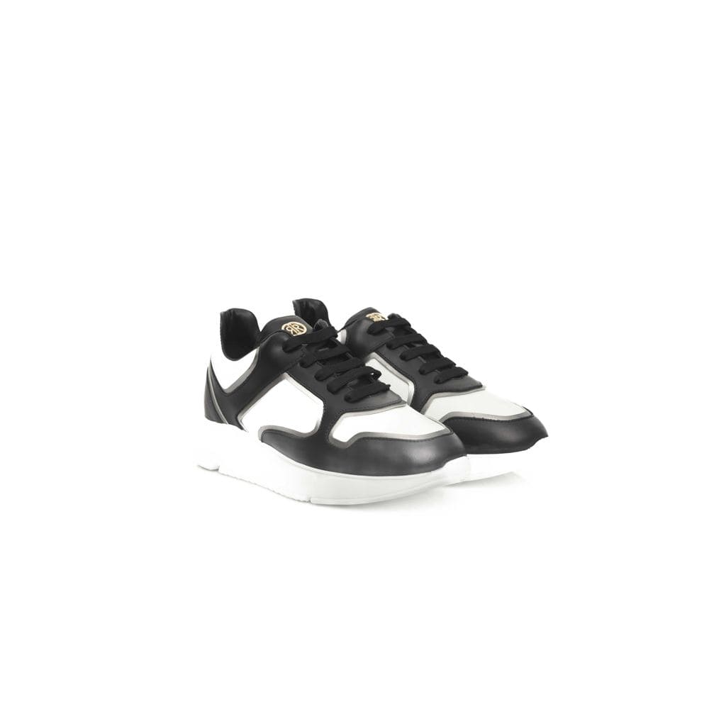 Zapatillas Cerruti 1881 de piel de vacuno en blanco y negro