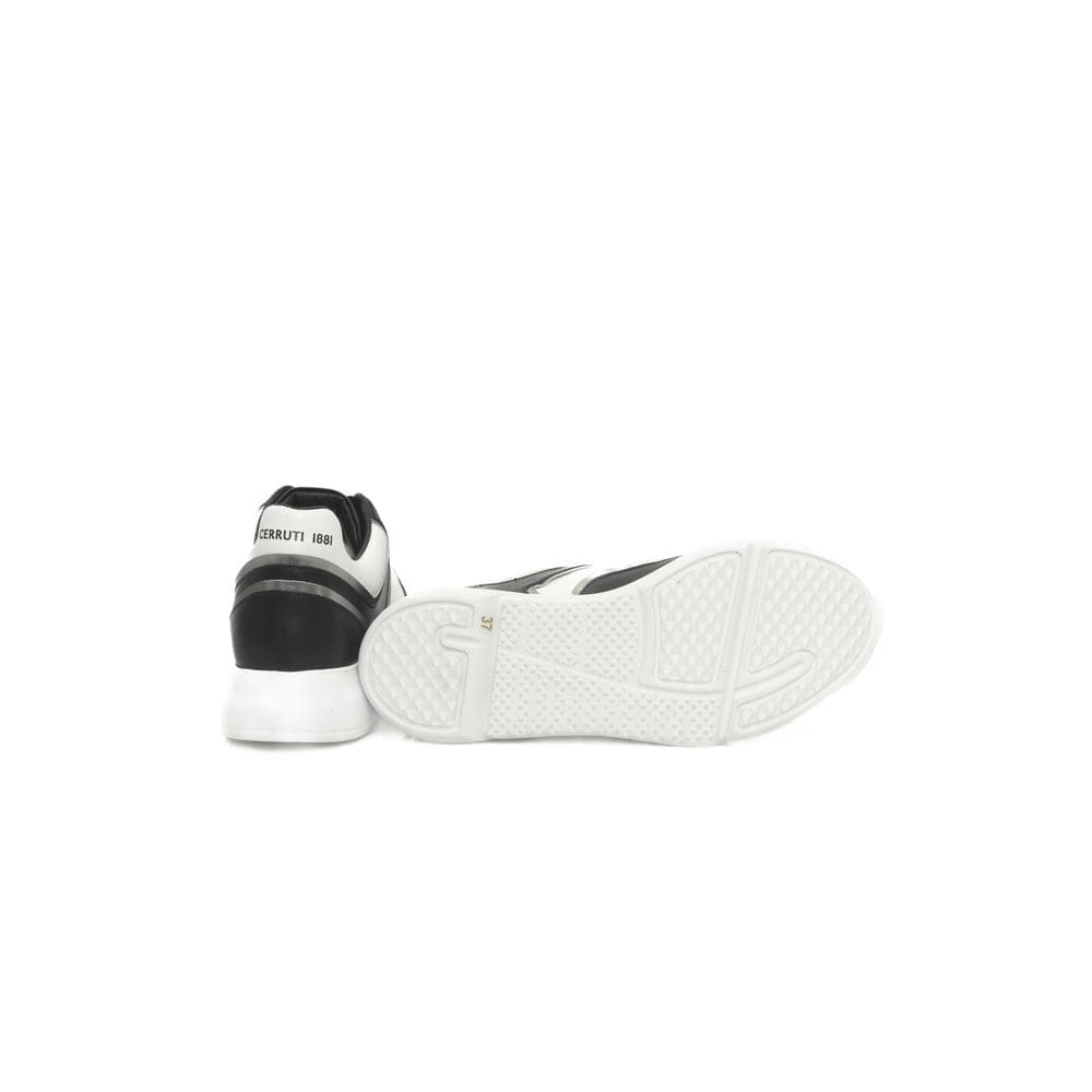 Zapatillas Cerruti 1881 de piel de vacuno en blanco y negro