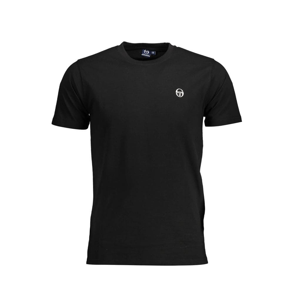 Camiseta de algodón negra Sergio Tacchini