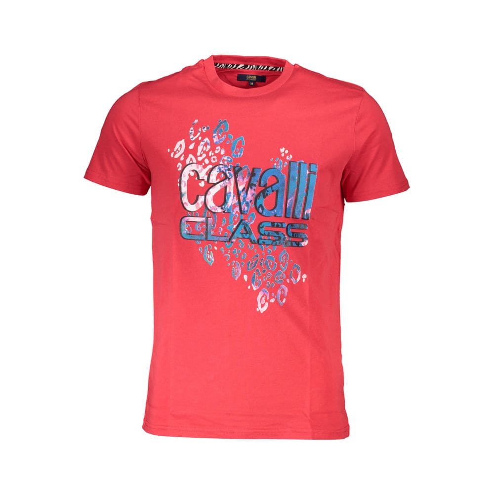 Camiseta de algodón roja de la clase Cavalli