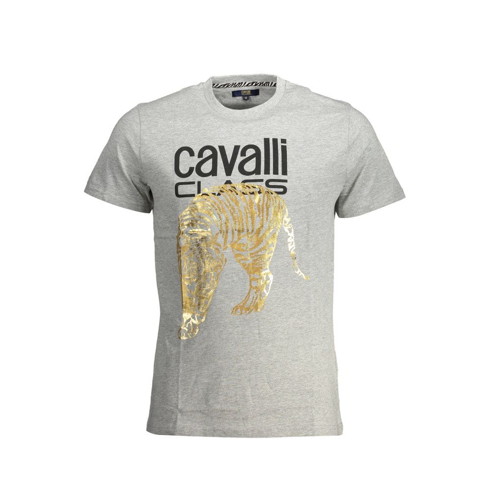 T-shirt en coton gris Cavalli Class