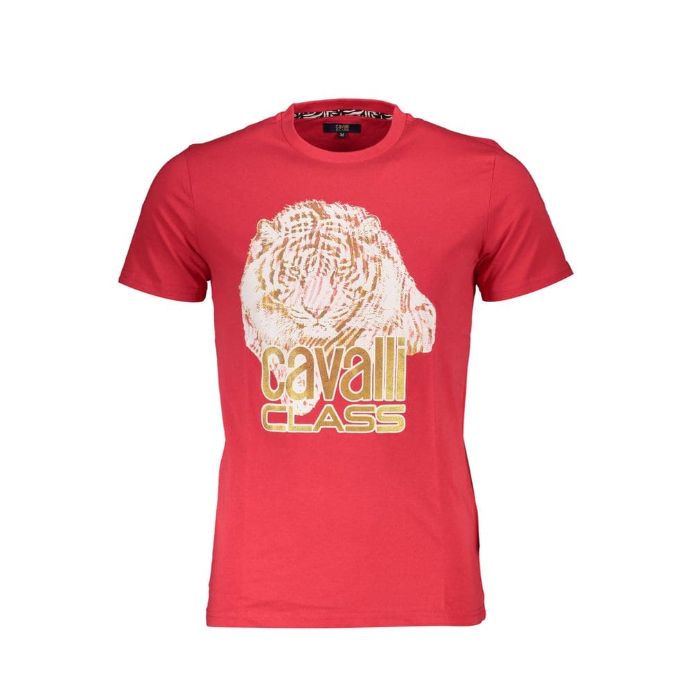 Camiseta de algodón roja de la clase Cavalli