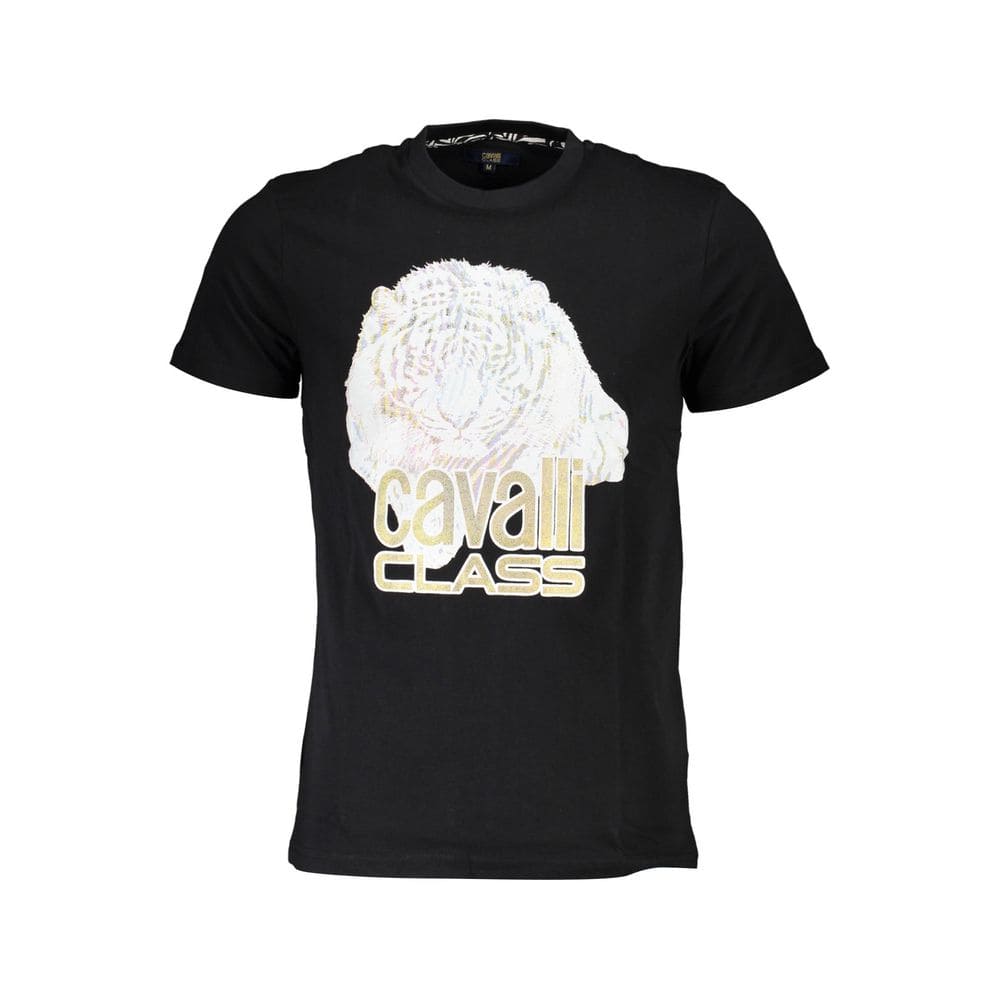 T-shirt en coton noir Cavalli Class