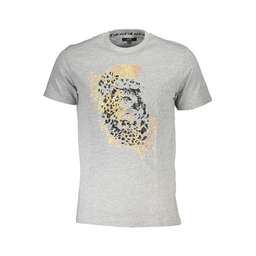 T-shirt en coton gris Cavalli Class