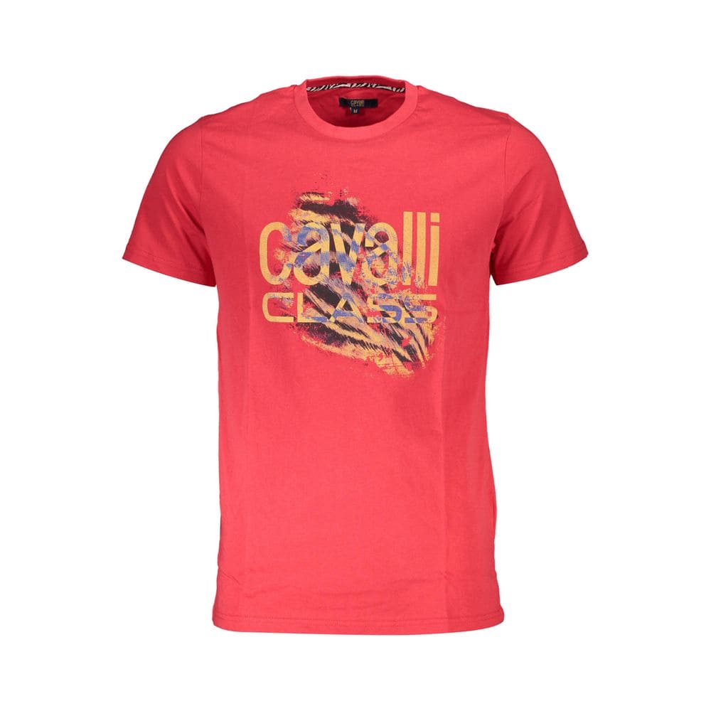 Camiseta de algodón roja de la clase Cavalli