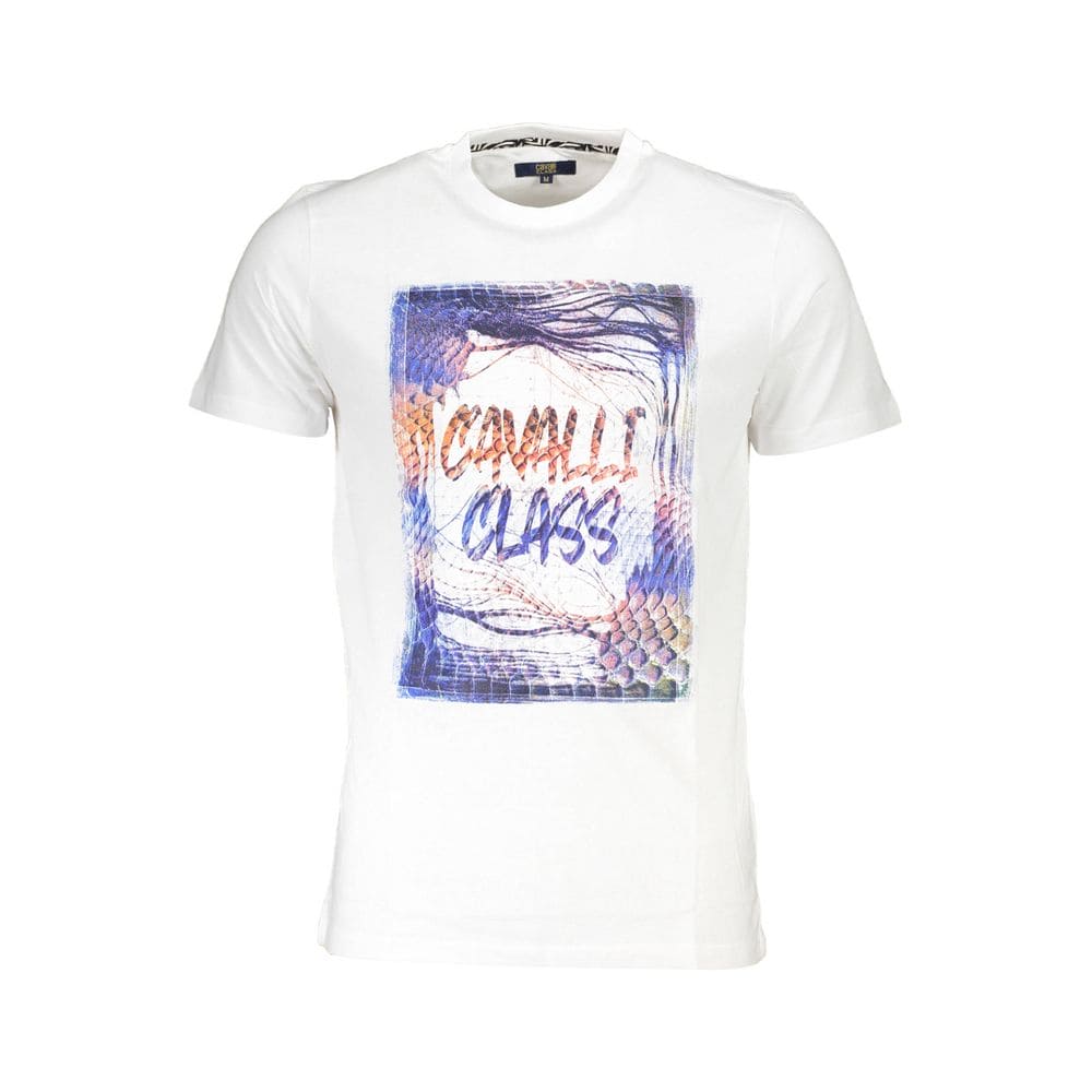 T-shirt en coton blanc de classe Cavalli