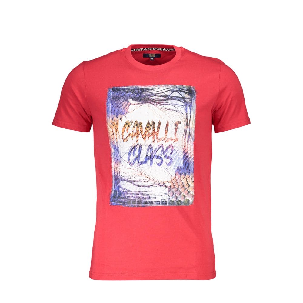 Camiseta de algodón roja de la clase Cavalli