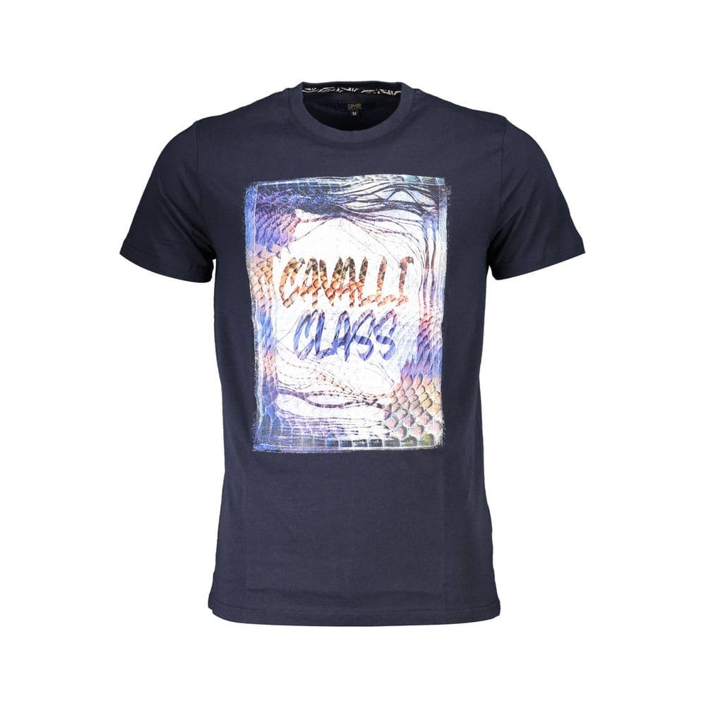 T-shirt en coton bleu Cavalli Class