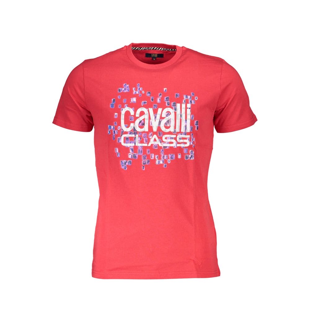 Camiseta de algodón roja de la clase Cavalli