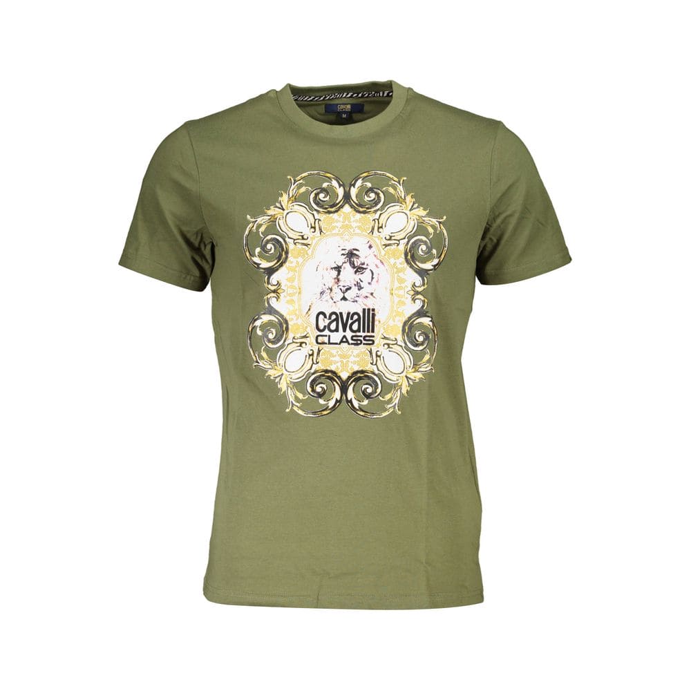 T-shirt en coton vert Cavalli Class