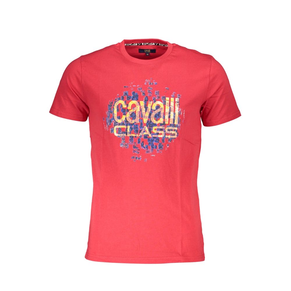 Camiseta de algodón roja de la clase Cavalli