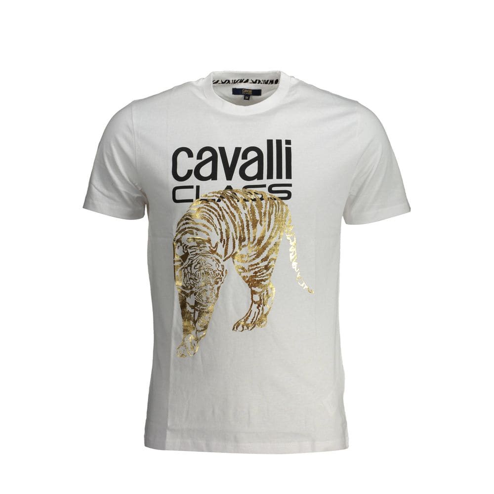 T-shirt en coton blanc de classe Cavalli