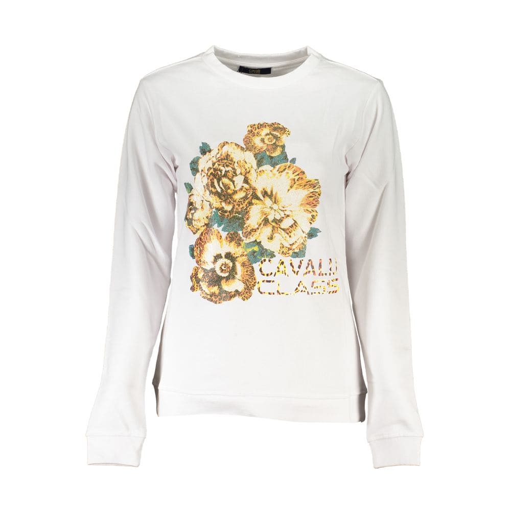 Pull en coton blanc de la classe Cavalli