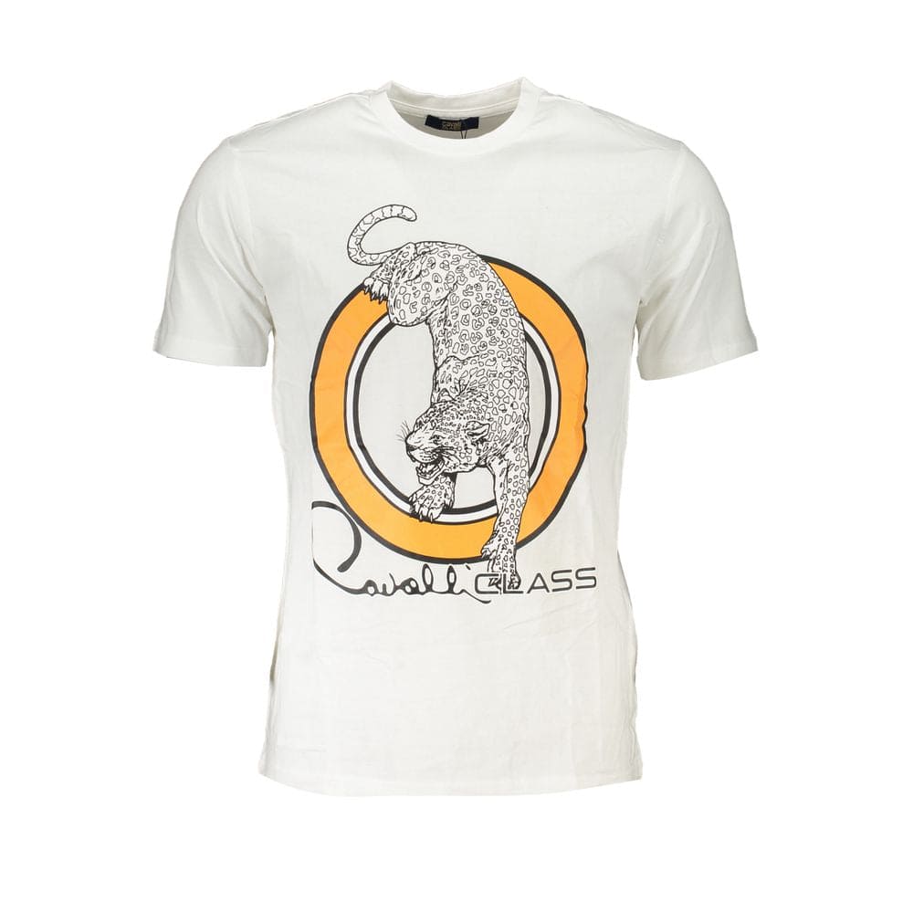 Camiseta de algodón blanca de la clase Cavalli