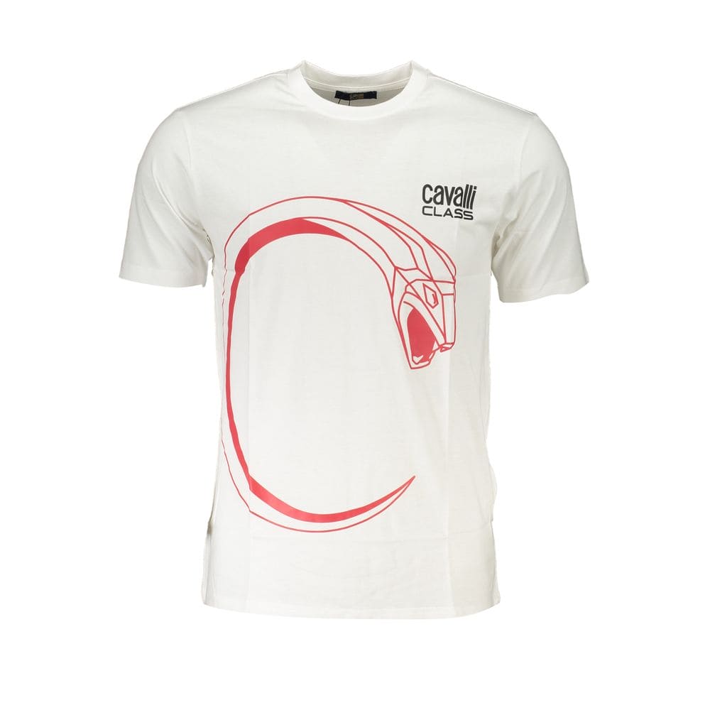 T-shirt en coton blanc Cavalli Class