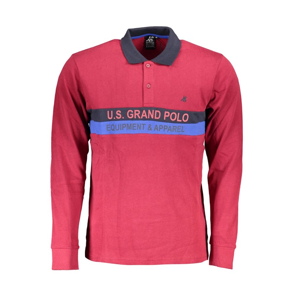 Polo en coton rouge US Grand Polo