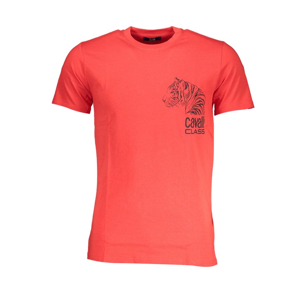 Camiseta de algodón roja de la clase Cavalli