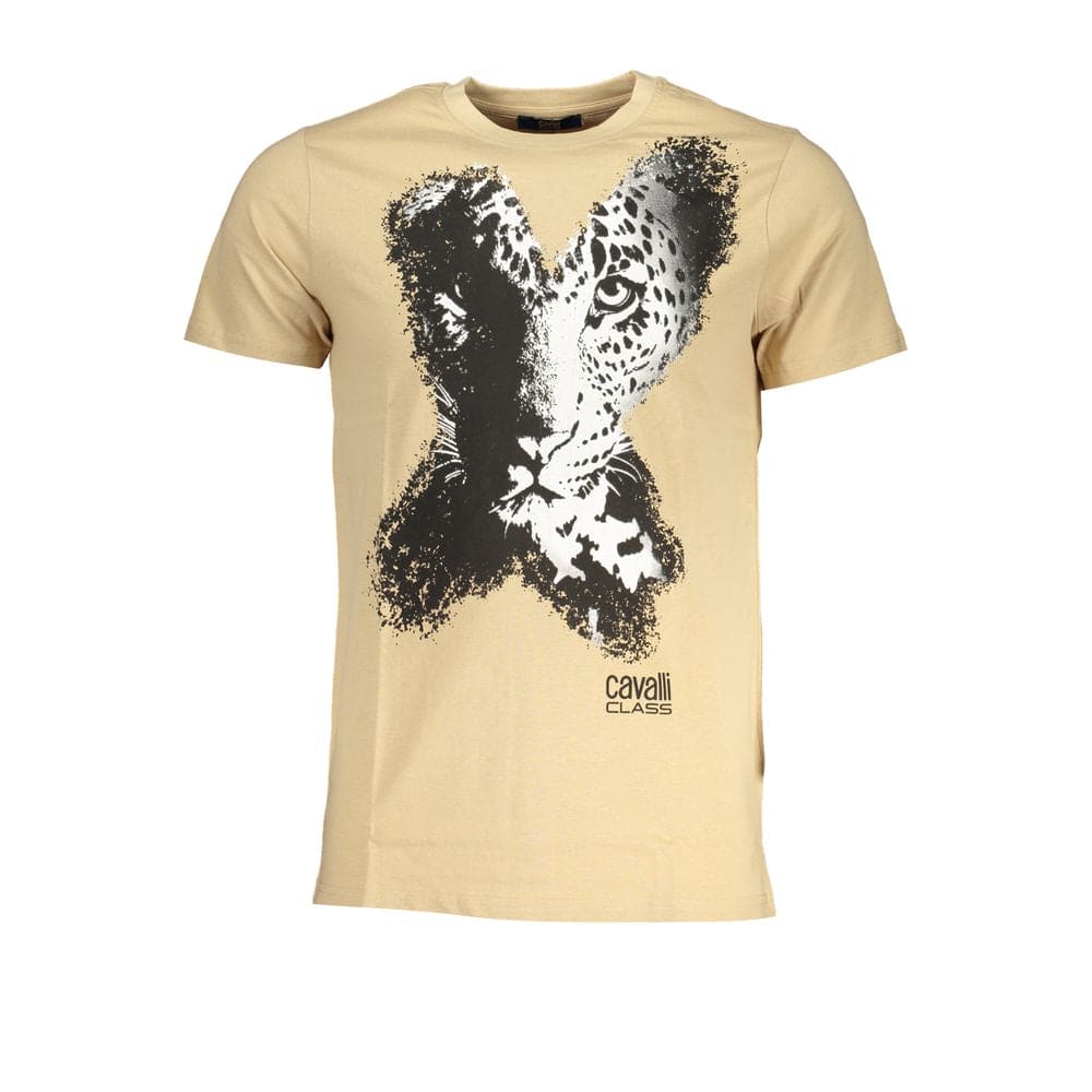 T-shirt en coton beige Cavalli Class